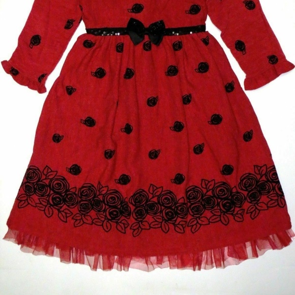 Emily West Girls size 14 Red Holiday Special Occasion Dress NWT - Picture 3 of 7